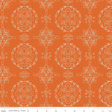 Homage Doilies Pumpkin Sold In 1/2 Yard Increments Cut Continuously