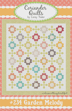Garden Melody # CQP234 Quilt Pattern by Coriander Quilts CQ234 Quilt Size: 68" x 76"