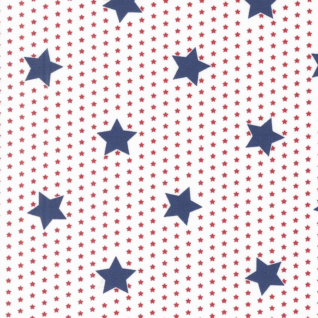 a pattern of red and white stars on a white background.