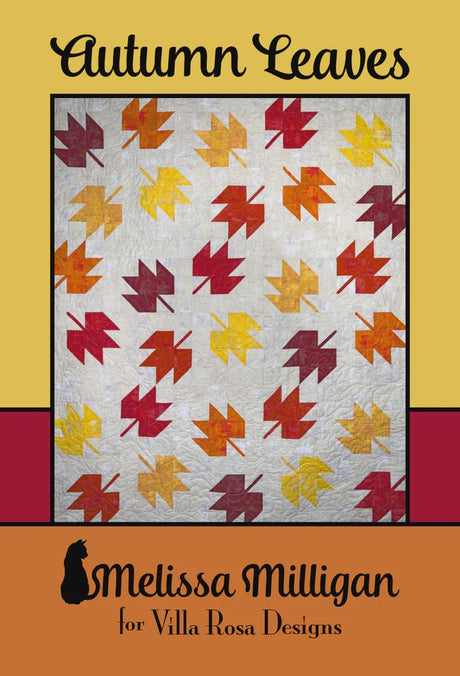 Autumn Leaves Printed Pattern by Melissa Milligan for Villa Rosa Designs Size 60 x 72"