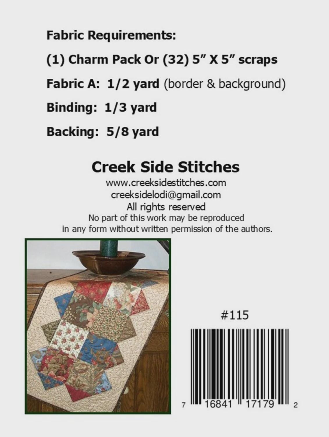 Flying Charms Pattern CSS115 From Creek Side Stitches Bin MP