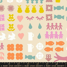 Paper Cuts 2 Together Parchment Yardage RS1107-11-11 by Rashida Coleman-Hale Sold in 1/2 yard increments cut continuously