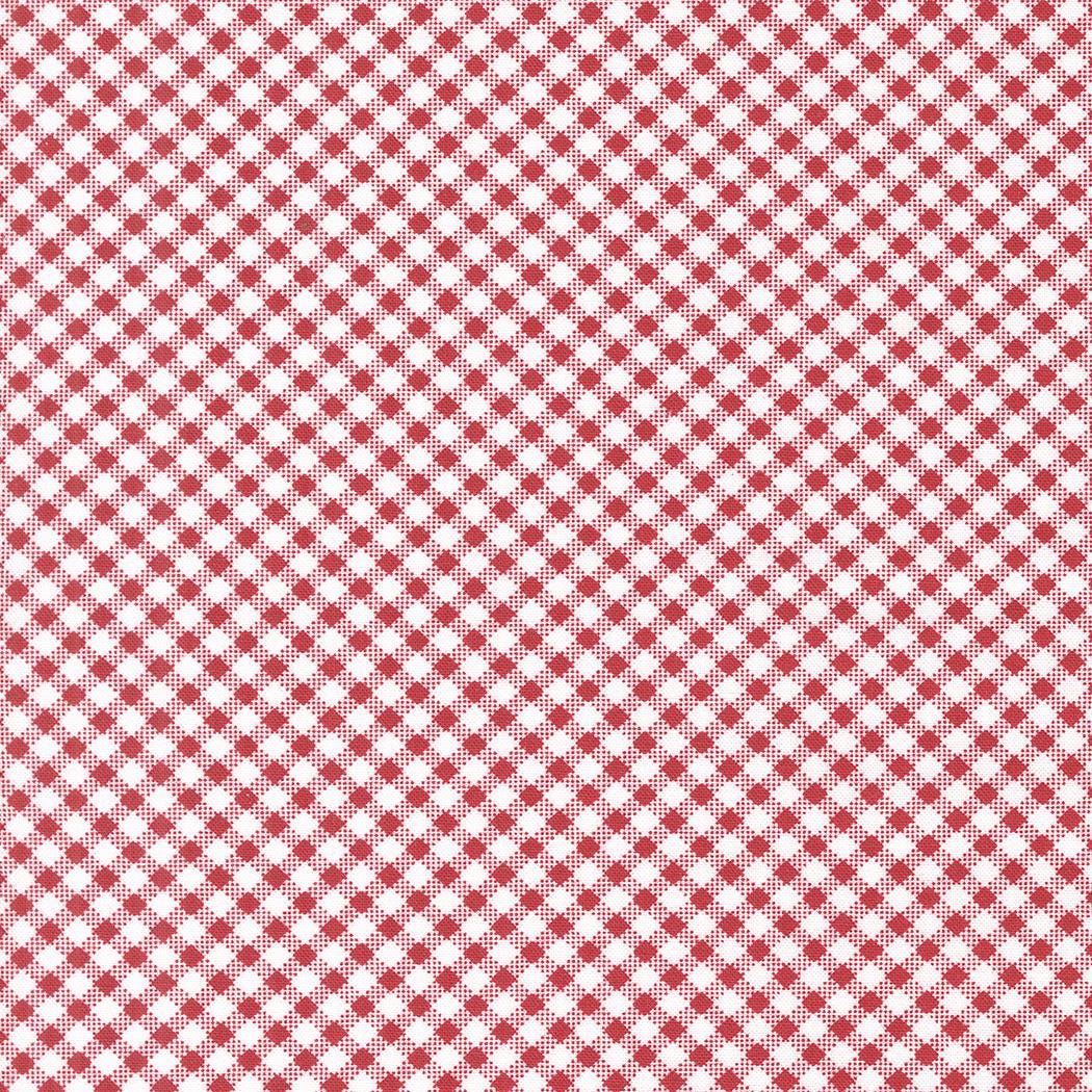 a repeating pattern of red and white checkered squares, creating a visually striking and symmetrical design.
