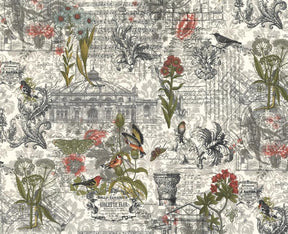 3 Sisters Favorites Collages Grey Floral Cotton Fabric 44366 11 Cut in 1/2 yard increments