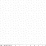 Mary Catherine Flower Dots White Tone-on-Tone for Riley Blake Designs C16705 Cloud - 1/2 yard increment cut continuously