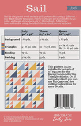 Sail Quilt Pattern HMEJ108 Homemade Emily Jane By, Emily Tindall