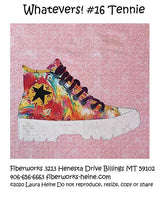 Whatevers! #21 Tennie Pattern by Laura Heine Pattern makes collage quilt that measures 8 x 8
