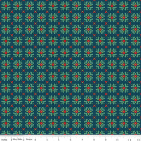 In From the Cold - Tiles Navy C14864-NAVY Yardage by Heather Peterson for Riley Blake Designs