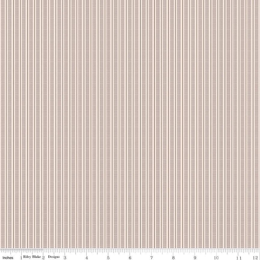 Prim Ticking Pewter C9707-Pewter by Lori Holt for Riley Blake Designs Sold in 1/2 yard increments continuously