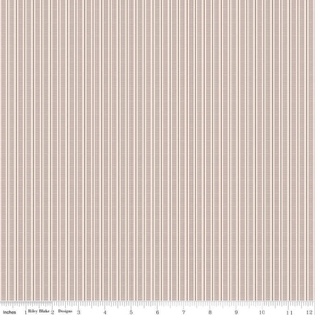 Prim Ticking Pewter C9707-Pewter by Lori Holt for Riley Blake Designs Sold in 1/2 yard increments continuously