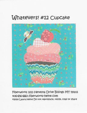 Whatevers! #12 Cupcake Pattern by Laura Heine Pattern makes collage quilt that measures 8 x 8