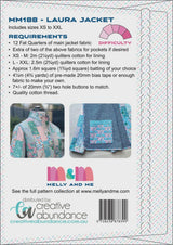 Laura Jacket Pattern - MM188 by Melly and Me Sizes XS-XXL