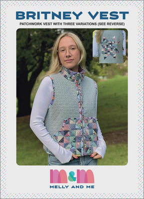 Britney Vest Pattern - MM197L by Melly and Me 3 variations Sizes XS-XXXXL