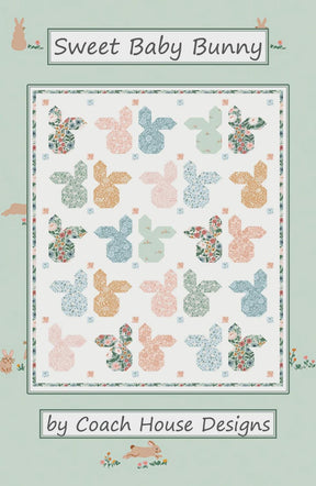 Sweet Baby Bunny Quilt Pattern by Barbara Cherniwchan for Coach House Designs CHD-2521 38" x 48"