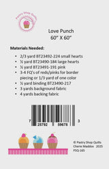 Love Punch Quilt Pattern by Pastry Shop Quilts PSQ165-LOVEPUNCH 60" x 60"
