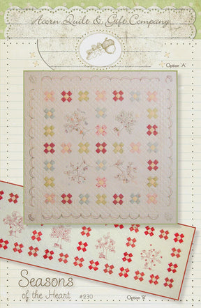 Seasons of the Heart Pattern Paper Only AQ 230 by Brenda Riddle Designs for Acorn Quilts