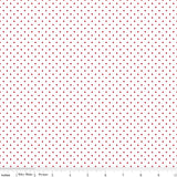 Red Dot on White Yardage by Riley Blake Designs - C660-80 Red