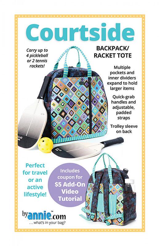 Courtside backpack/racket Pattern Only PBA303 Pattern by Annie