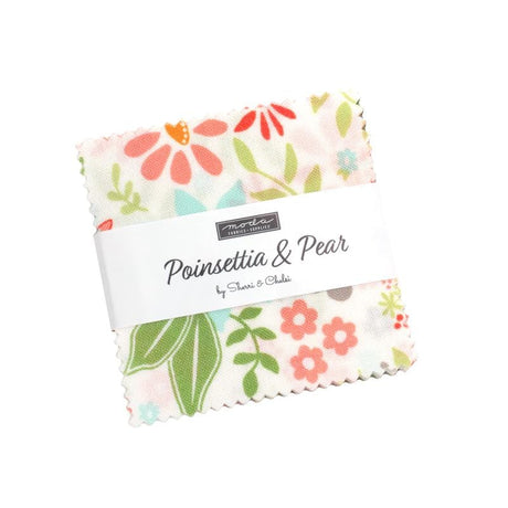 Poinsettia And Pear Mini Charm 2.5 inches 37710MC by Sherri & Chelsi for Moda Fabrics bin