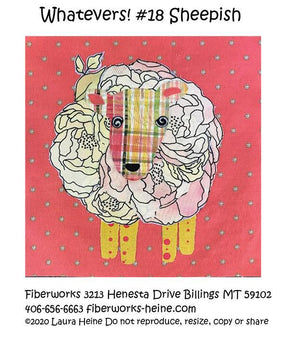 Whatevers! #21 Sheepish Pattern by Laura Heine Pattern makes collage quilt that measures 8 x 8