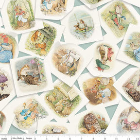 Peter Rabbit & Friends™ Yardage CD15860-BLUE by Peter Rabbit™ and Friends - Beatrix Potter Riley Blake Designs Sold in 1/2 yard increments