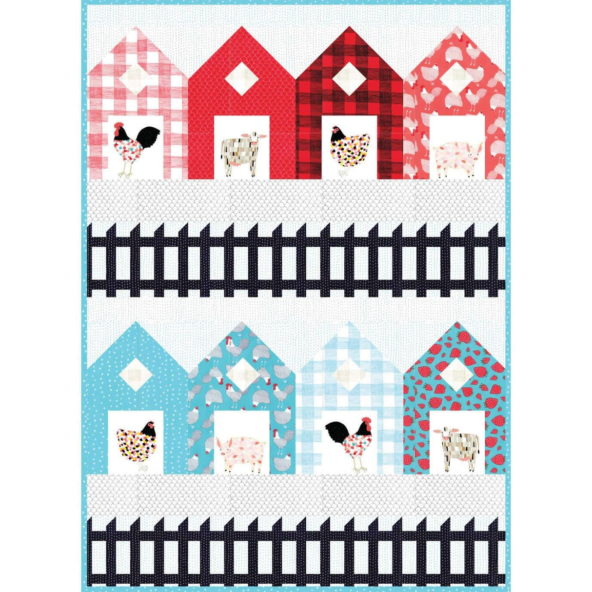 Fences Quilt Pattern GB021 by Gingiber 48" x 62"