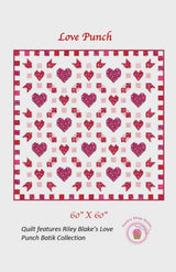 Love Punch Quilt Pattern by Pastry Shop Quilts PSQ165-LOVEPUNCH 60" x 60"