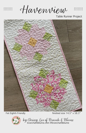 Havenview Table Runner Pattern BNB 2503 by Chrissy Lux for Branch and Blume 14.5"x 58.5"
