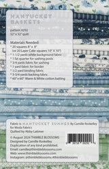 Nantucket Baskets Quilt Pattern by Thimble Blossoms TBL292 size - 52” x 52” Printed Pattern ONLY