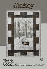 Jerky Quilt Pattern Card by Heidi Cook for Villa Rosa Designs finished size 43" x 60"