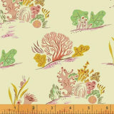 Malibu Heather Ross Coral for Windham Fabrics 52147-21 Sold in 1//2 Yard increments