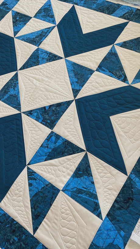 3YD Echo Quilt Printed Pattern by Material Girlfriends MG71 42" x 42"