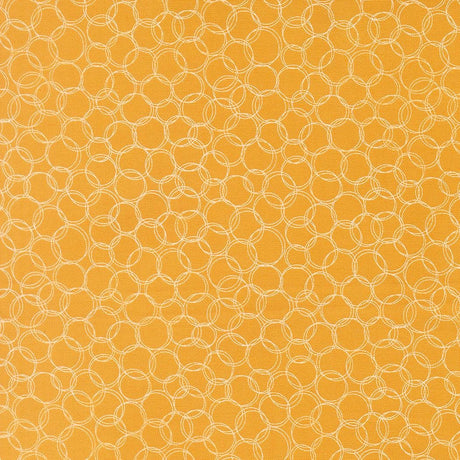 a repeating pattern of overlapping circles in various shades of yellow, creating a visually striking and textured design.