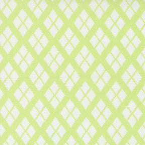 a repeating pattern of white diamond shapes arranged diagonally across a light green background.