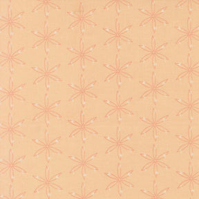 a repeating pattern of pink and white flowers on a beige background.