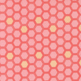 a repeating pattern of pink and yellow hexagons, creating a visually striking and geometric design.