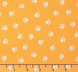 Rover Dog Paw Orange C5213-Orange by Bella Blvd for Riley Blake Sold in 1/2 Yard Increments
