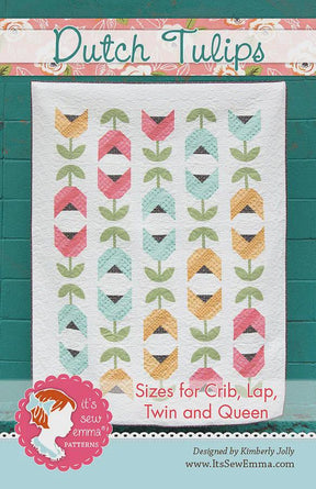 Dutch Tulips Printed Quilt Pattern By It's Sew Emma ISE-170 by It's Sew Emma available in 4 sizes