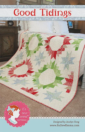 Good Tidings Printed Quilt Pattern By It's Sew Emma ISE-147 by It's Sew Emma 66.5" x 66.5"
