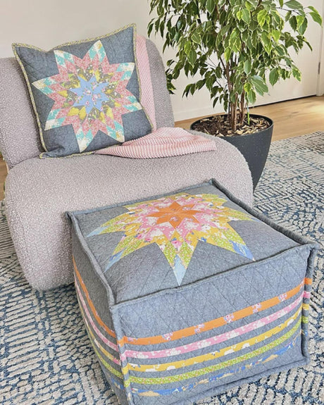 Star Lazing Lone Star Ottoman and Cushion Pattern - CAMM194 by Melly and Me