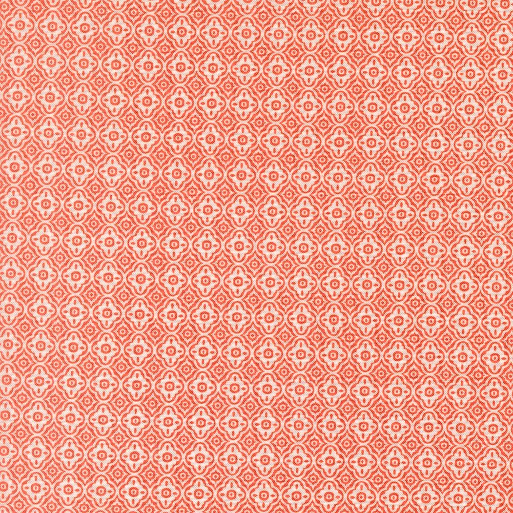 a repeating pattern of red and white flowers or leaves arranged in a grid-like fashion.