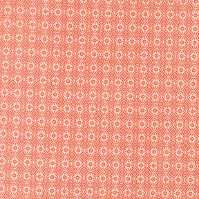 a repeating pattern of red and white flowers or leaves arranged in a grid-like fashion.