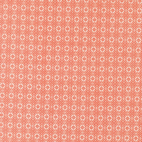 a repeating pattern of red and white flowers or leaves arranged in a grid-like fashion.
