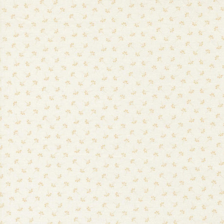 a repeating pattern of small yellow flowers or leaves on a light-colored background.