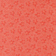 a repeating pattern of red flowers with white dots on a red background.