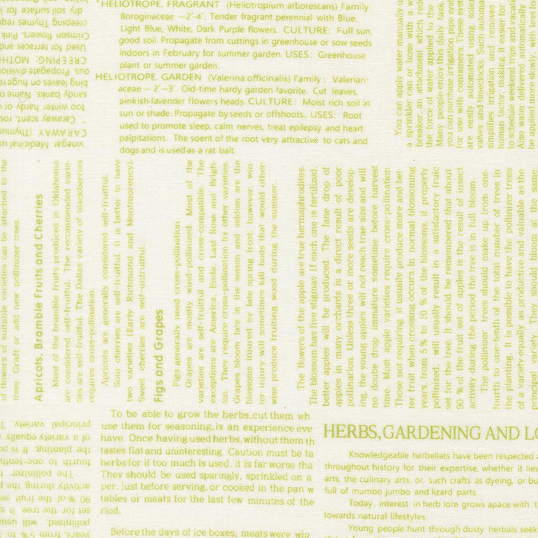 a collage of various texts and phrases related to herbs, gardening, and folklore, with some of the phrases repeated across multiple images. The text is in a yellowish-green color and appears to be in a non-standard font, making it difficult to read and transcribe accurately without speculation.