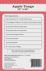 Apple Tango Quilt Pattern by Coriander Quilts CQ238 72" x 96"