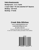 Jumping Jack Printed Quilt Pattern only CSS55 by Creek Side Stitches, precut friendly