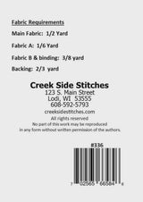 Check It Out Table Topper CSS336 From Creek Side Stitches 20" x 20"