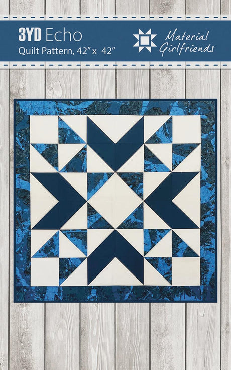 3YD Echo Quilt Printed Pattern by Material Girlfriends MG71 42" x 42"